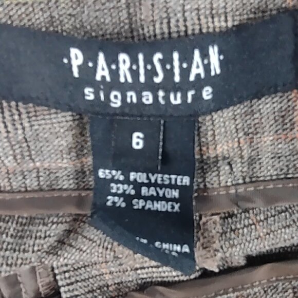 Parisian Signature Women's 2 Pc Brown Pantsuit. Jacket Size 6P. Pants Size 6 - Picture 15 of 16